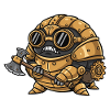 Sowbug Krieger Steampunk Axt Kupferrüstung