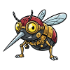 Mosquito Scout Steampunk Red and Gold