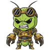 Extraterrestre Steampunk Guerrier Armure Laiton