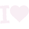 I Love Heart Motif