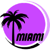 Miami Palm Trees Neon Retro