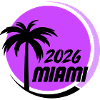 Miami  Palmen Neon Logo