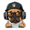 DJ Hund mit Kopfhörern