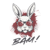 Cool Bunny BÄM Funny Statement Design