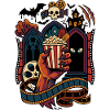 Gyserfilm Popcorn Skræmmende Design