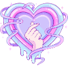 Pastellherz K Pop Fingersymbol Liebe