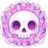Crystal Skull with Crystals