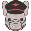 Frenchie Pilot Mask Flying