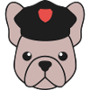 Frenchie Polizist Cop Security