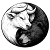 Yin Yang Børs: Bull & Bear Design for aktionærer