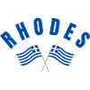 Drapeaux grecs de Rhodes croisés