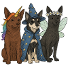 Magical Fantasy Dogs - Australian Kelpie Dogs