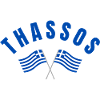 Thassos Drapeaux Grecs Croisés