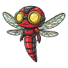 Dragonfly Steampunk Scout Rot und Gold