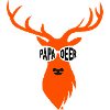 Papa-Hirsch mit Sonnenbrille - orange