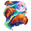croissant cosmici nel cielo stellato