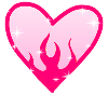 Flame Heart Pink Glow