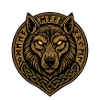Wolf Medallion Runic Crest