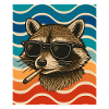 Raccoon with sunglasses Surfwelten