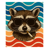 Waschbär mit Sonnenbrille Zigarette