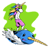 Surfer-Einhorn