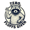 Zero Fluffs Given Raccoon Logo