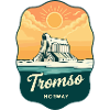 Tromso Arctic Cathedral Retro Travel Badge