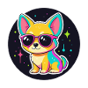 Dog Cosmos Neon Glasses