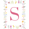 Initial S Blumenmonogramm