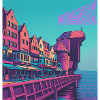 Gdansk Hafen Neon Farben