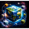 Cube terrestre dans l’espace