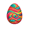 Buntes Spirales Osterei