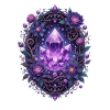 Amethyst crystal in the rosary