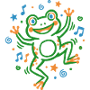 Dancing frog with music