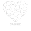 Fußball Herz Passion Soccer Fan