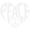 Peace Herzdesign mit Peacezeichen