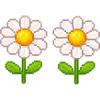 Pixel Daisy Double Flowers