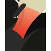 Abstract Red Skateboard