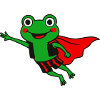 Froschheld im Cape