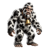 Funny Mixed Bigfoot Cow Pattern