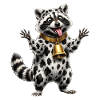 Funny Mixed Raccoon Cow Pattern