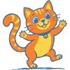 Smiling Orange Cat