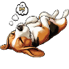Hundemüde Beagle Beaglebesitzer Beaglehalter