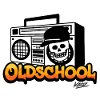 OldSchool Boombox Skull Graffiti