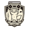 Kitty Boombox Crest