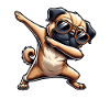 Dab dog with sunglasses