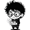Digital Stress Broken Tablet Child Sticker