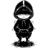 Child Hoodie Shadow Face Hidden
