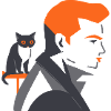 Mann mit Katze - Tusarisa