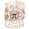 Math Coffee T-Shirt Pi Symbol Nerd Gift